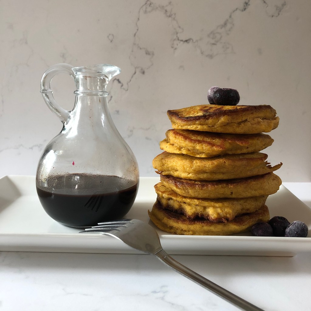 5 Minute Gluten Free Pumpkin Spice Pancakes w/ Elderberry&nbsp;Honey