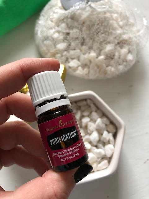Young Living Purification is the perfect blend to add it a bathroom rock diffuser
